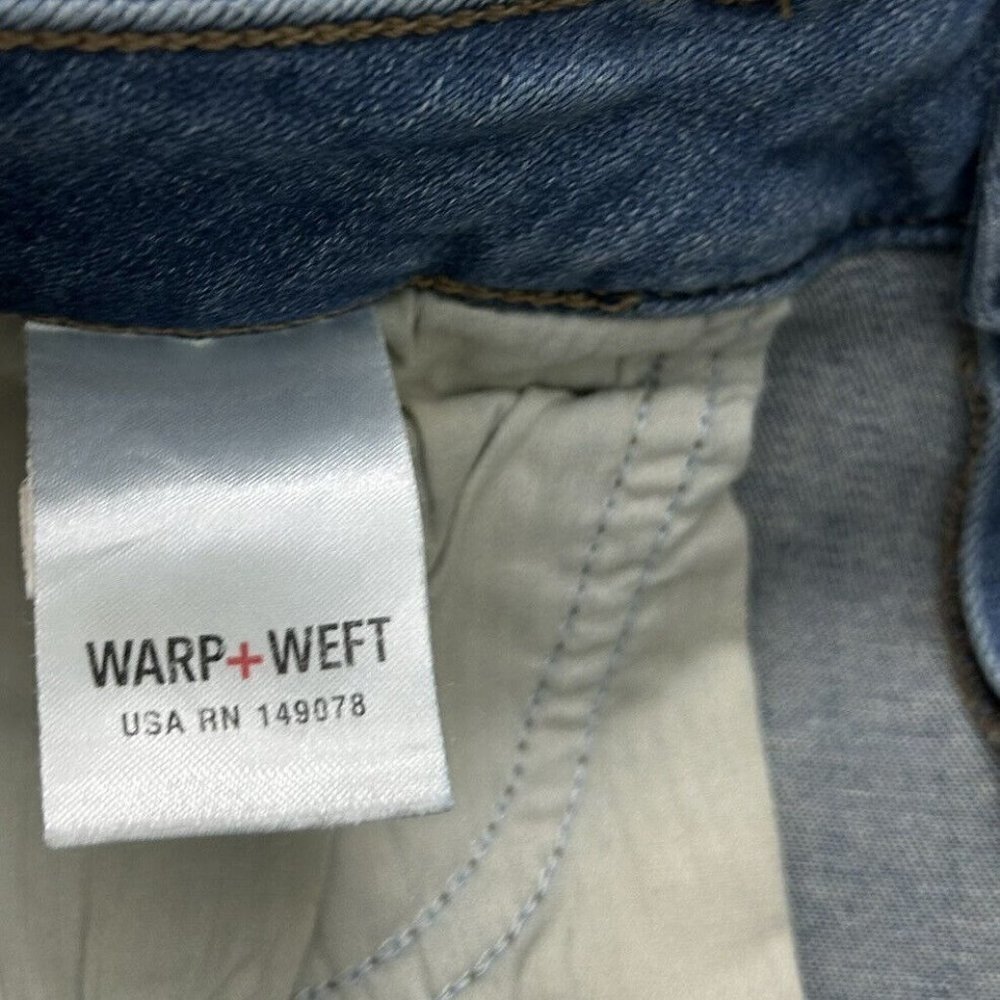 Warp and Weft Straight Crop Jeans Womens Size 30 High Rise Dip Dye - Picture 11 of 12